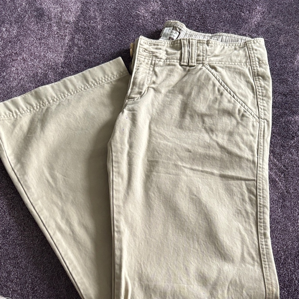 Abercrombie & Fitch Cream Flare Jeans